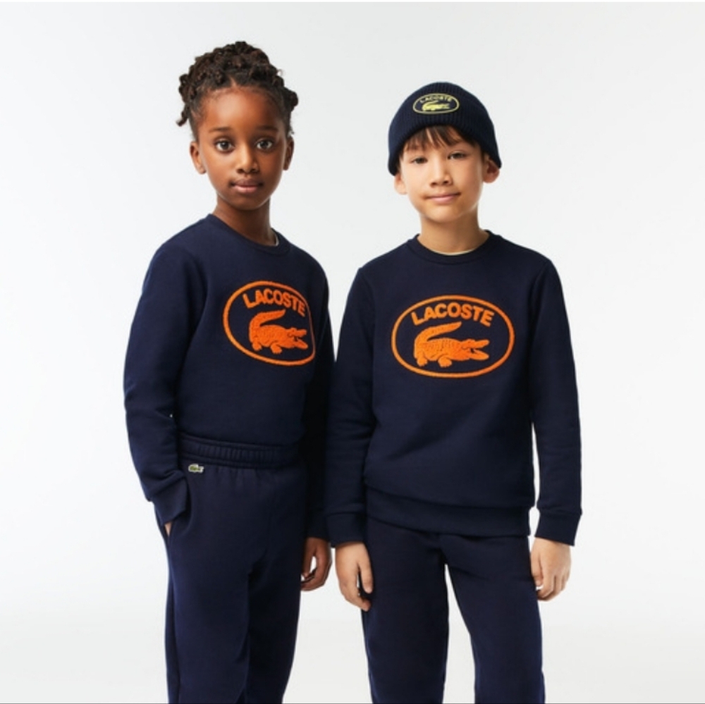 Lacoste Crew Neck Sweater with Fluffly Logo